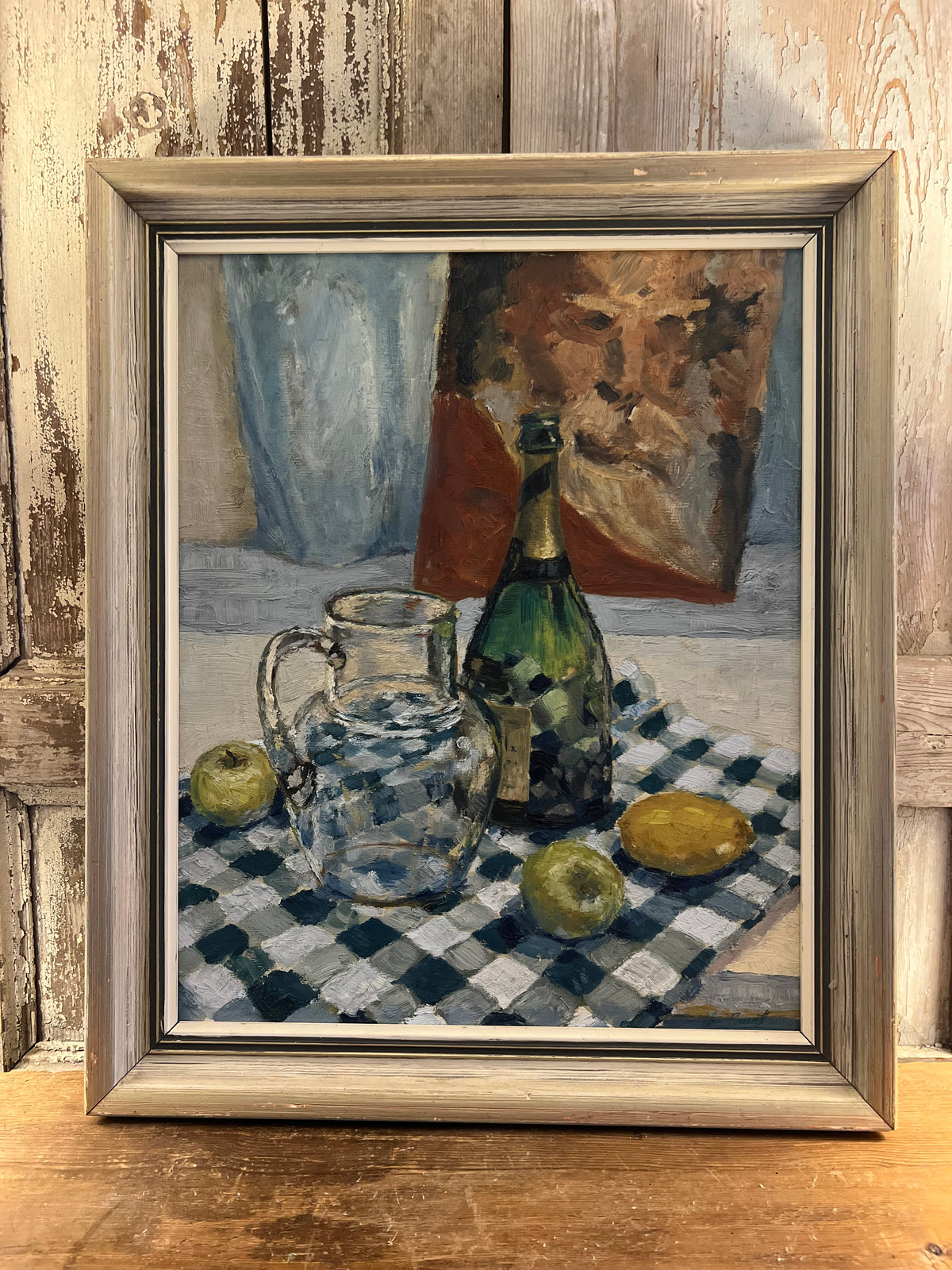Mid Century Still Life Oil Painting