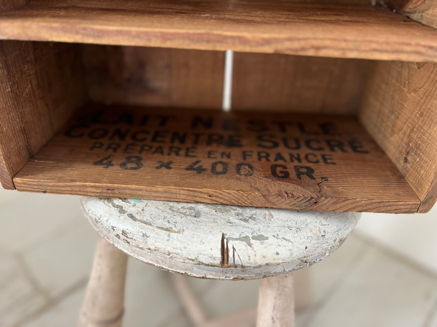 Vintage French Wooden Nestle Box