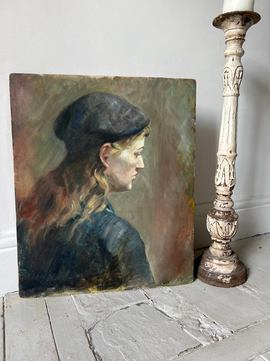 Double sided French Portrait Oil Painting
