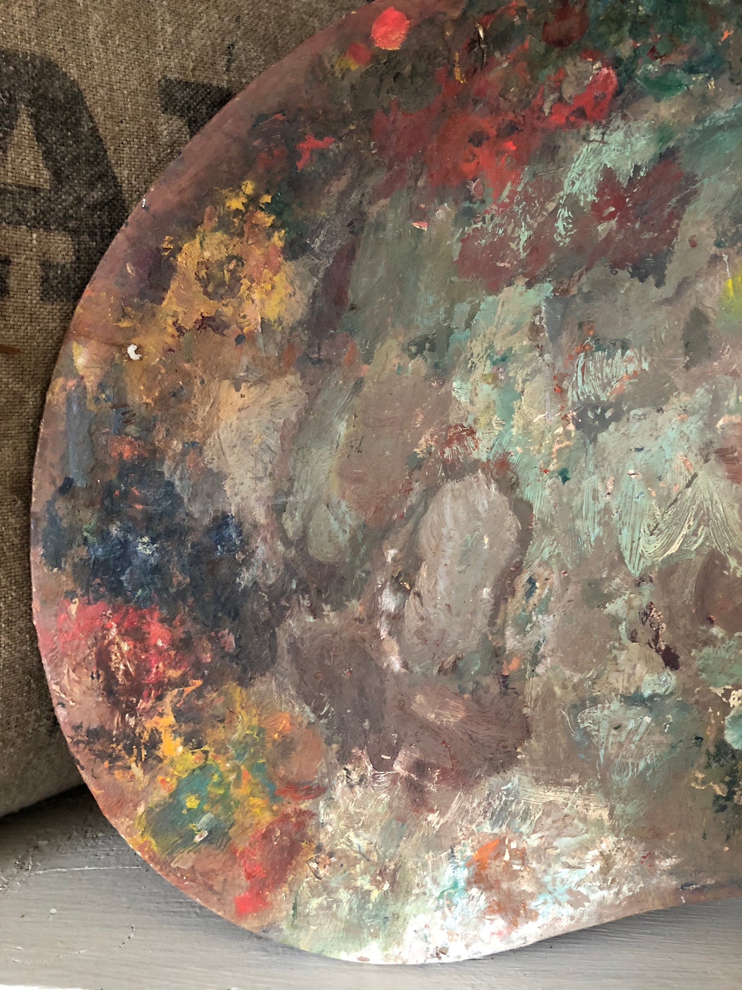 Large Old French Artists Palette