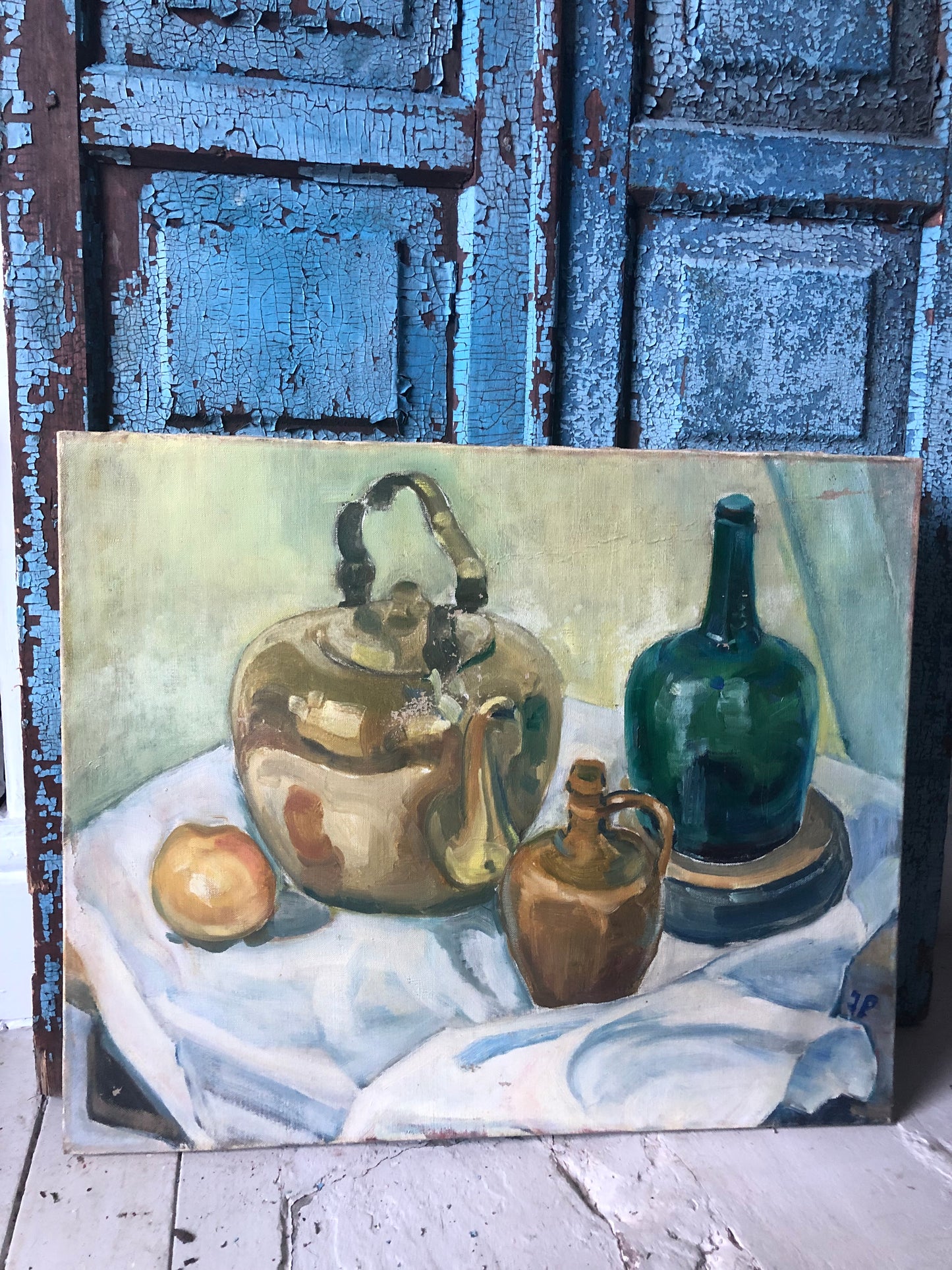 Large French Oil on Canvas Still Life Painting