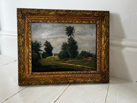Stunning French 19th Century Landscape Oil Painting on Canvas