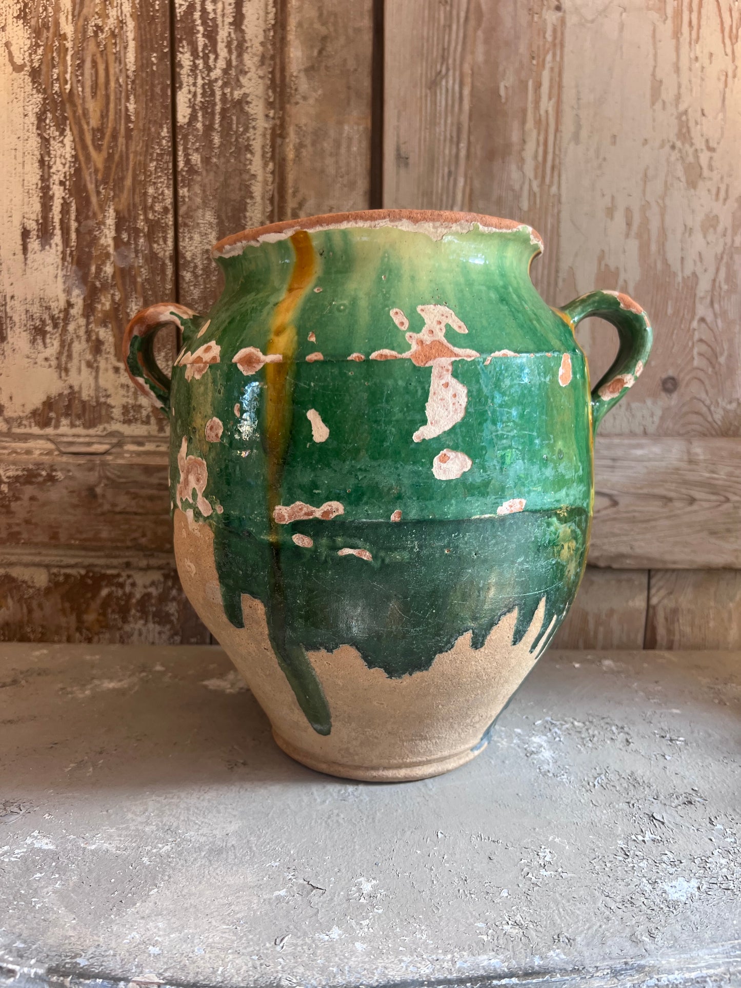 Outstanding French Green Confit Pot