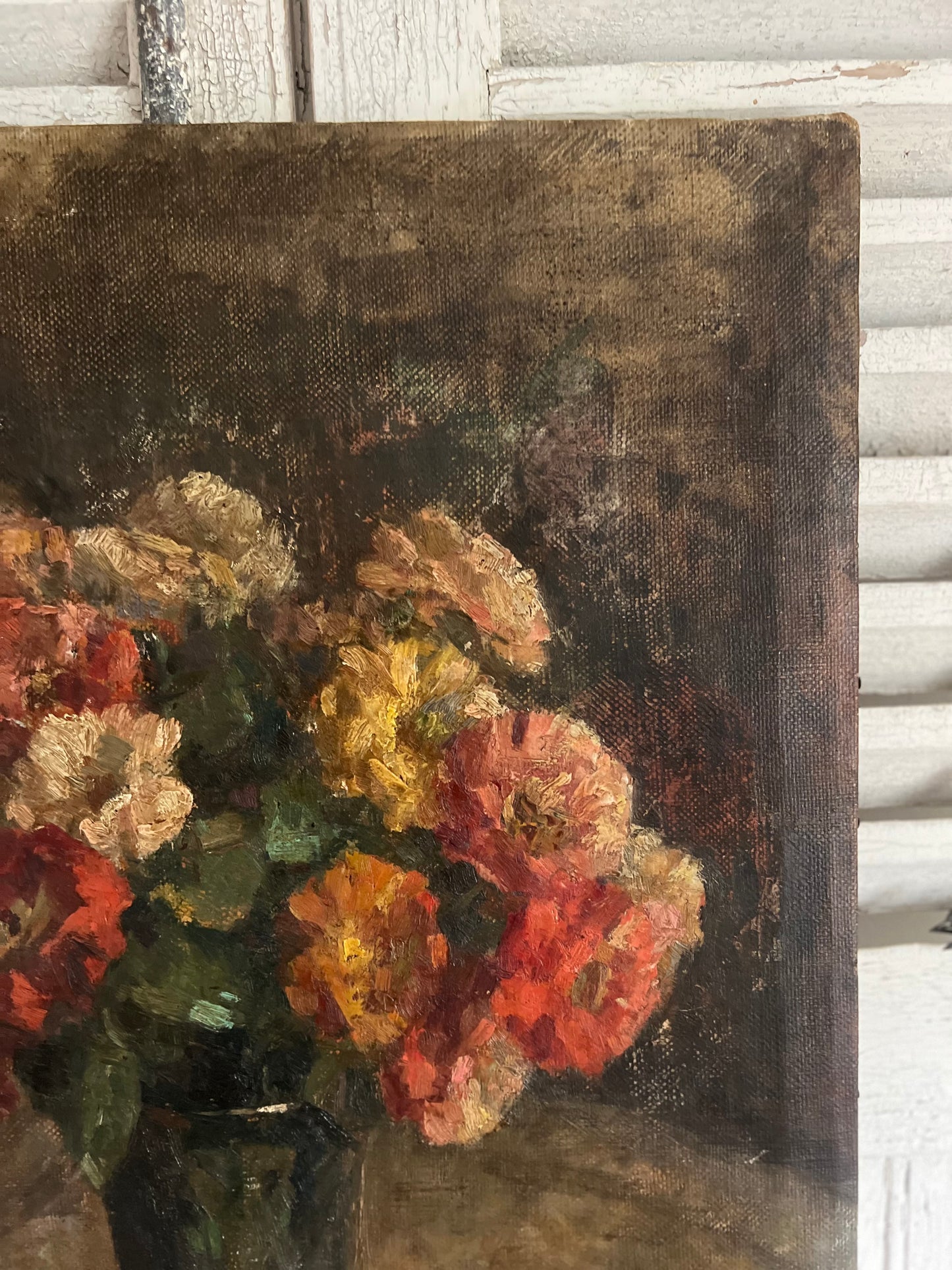 RESERVED FOR J Gorgeous Post Impressionist Floral Oil Painting by Geo Bierand 1895-1953