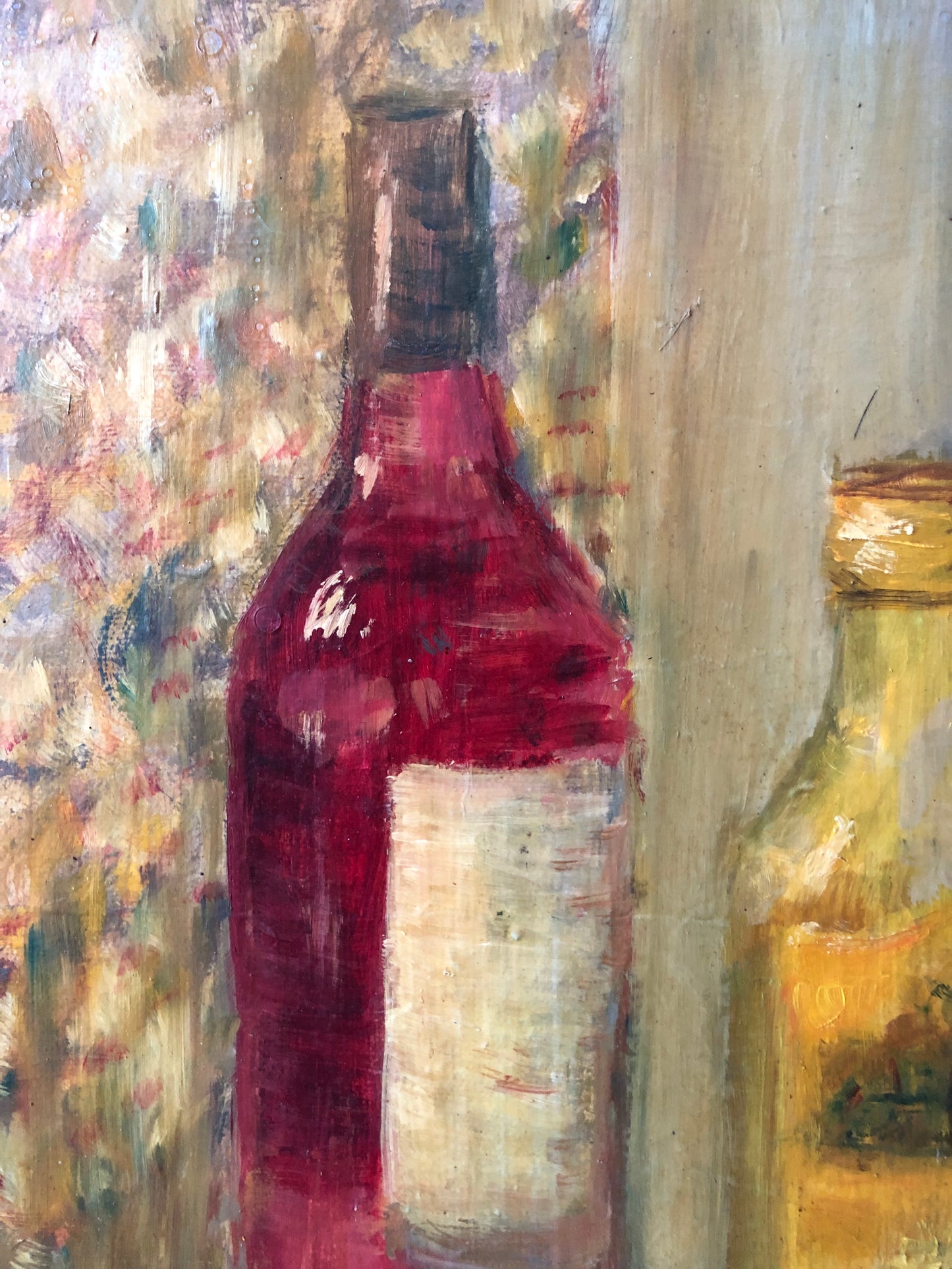 Vintage Still Life Oil on Canvas Kitchen Painting