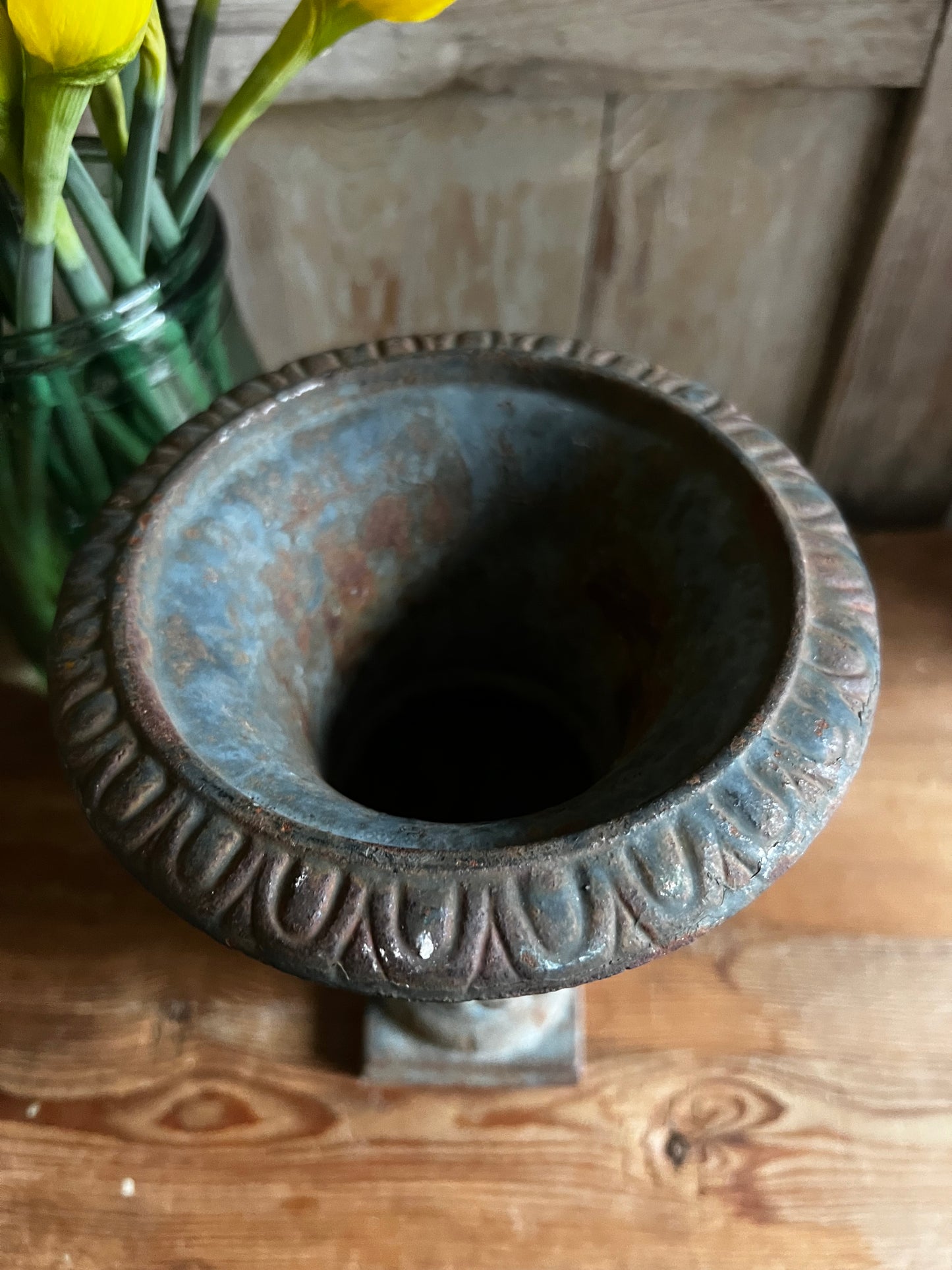 Pale Blue Old French Urn