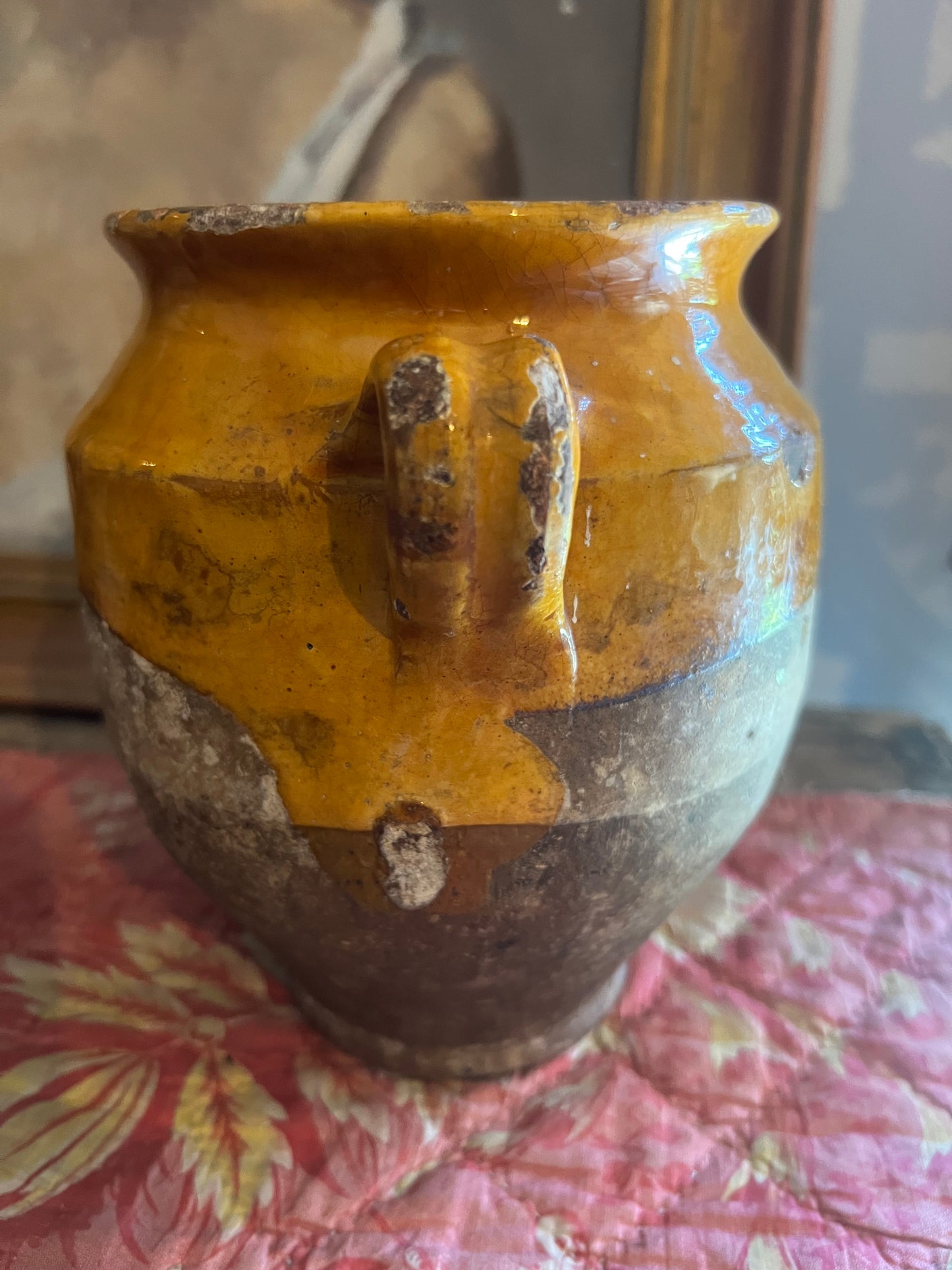 Rare Small Size Antique French Confit Pot