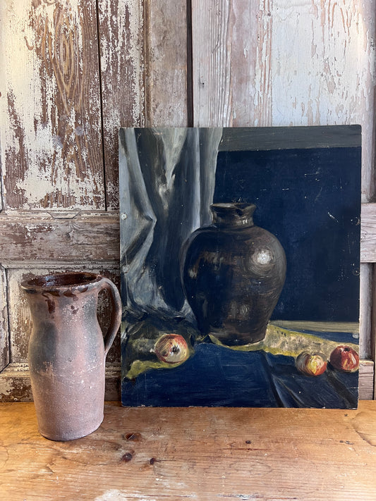 Vintage Still Life Painting on board
